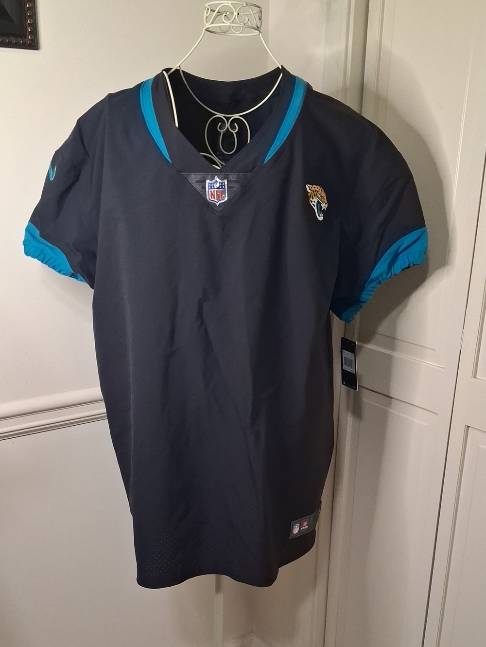 NFL Black Jersey with Teal Trim